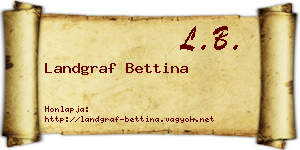 Landgraf Bettina névjegykártya